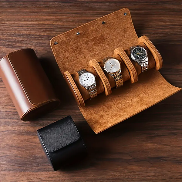 Leather Watch Roll Case